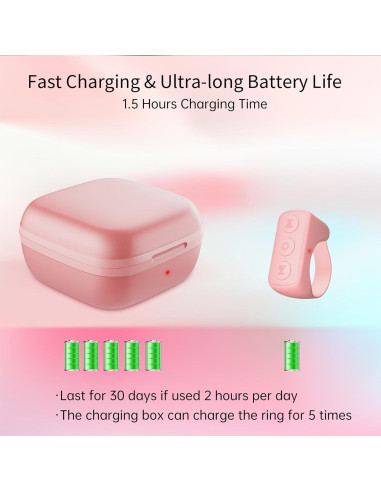 Anillo Desplazador Bluetooth Foxzoila Rosa para TikTok