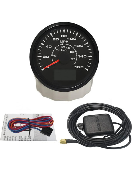 Velocímetro GPS ELING 220KM/H 85mm Impermeable 12V/24V