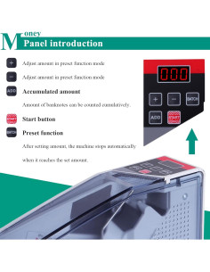 Contadora de Dinero Portátil YMJOINMX Kaci024 para Billetes 2