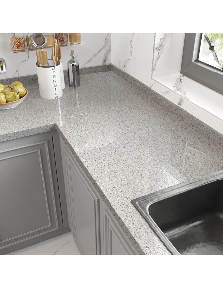 Papel Contacto VEELIKE Mármol Impermeable 81.3x900 cm Gris