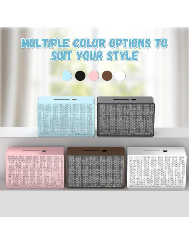 Caja de Ahorro de Dinero de Madera Gomyrod Azul 23x17x8 cm