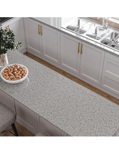 Papel Contacto VEELIKE Mármol Impermeable 81.3x900 cm Gris