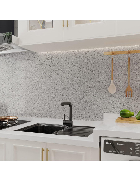 Papel Contacto VEELIKE Mármol Impermeable 81.3x900 cm Gris