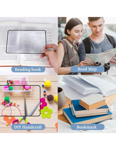 4 Lupas de Lectura TIESOME 3X 5X para Ancianos y Baja Visión