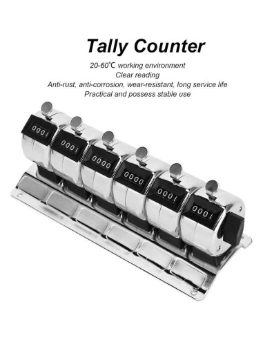 Contador Manual Mecánico YWBL-WH 4 Dígitos 9999 Acero Inoxidable