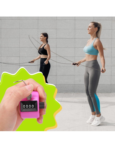 10 Piezas Contador Manual Tally PLUVAVA 4 Dígitos Multicolor