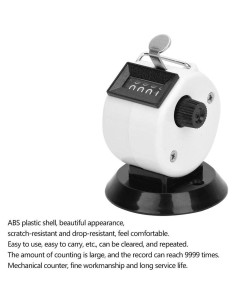 Contador Manual Mecánico Hilitand 4 Posiciones 9999 Blancos 2