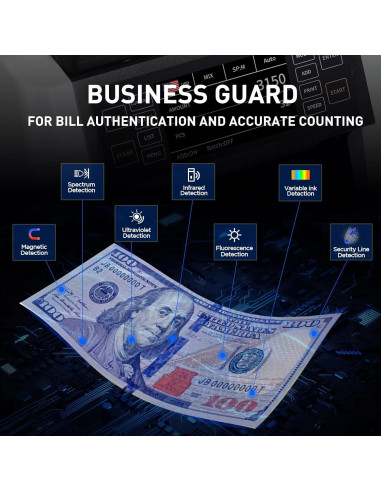 Contadora de Billetes NUCOUN VC-3 Blanca, Multi-Moneda, Detección Falsificaciones