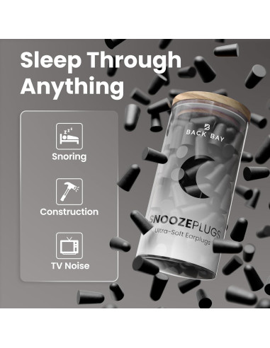 Tapones para Oídos SnoozePlugs Ultra Suaves 60 Pares 33dB