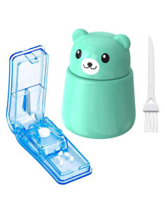 Paquete de 2 Trituradores y Cortadores de Pastillas TreaHome Verde