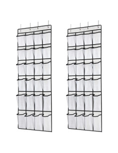 Organizador de Zapatos Colgante SAVERHO 24 Bolsillos Blanco