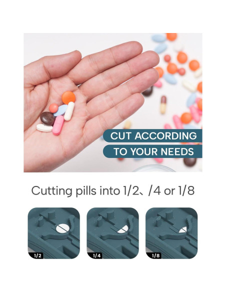 Cortador de Pastillas E ENASUE Gris con Etiquetas Medicamentos Cortador de Pastillas E ENASUE Gris con Etiquetas Medicamentos