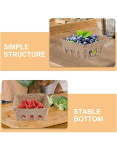 Bandeja de Pulpa de Fibra BESPORTBLE - 30 Piezas para Frutas 2