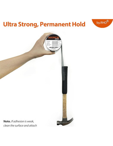 Cinta de Reparación de Pantallas by.RHO 4,57m Negro Fuerte