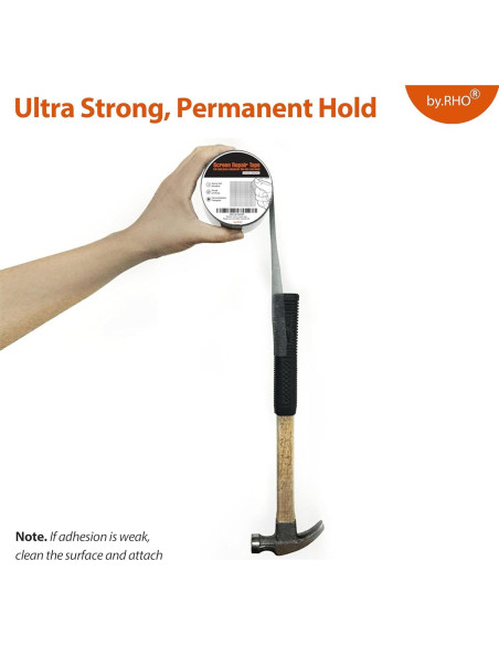 Cinta de Reparación de Pantallas by.RHO 4,57m Negro Fuerte