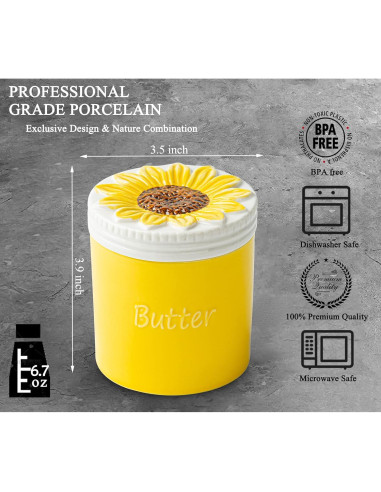 Tazón de Mantequilla Cerámica Lumei 1.5 Tazas Antideslizante