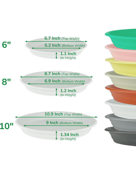 12 Platos de Goteo para Plantas ECOESPTI Rosa 17-27 cm 12 Platos de Goteo para Plantas ECOESPTI Rosa 17-27 cm