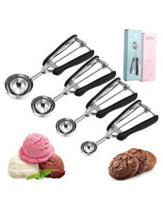Juego de 4 cucharas para galletas Yinder - Acero inoxidable