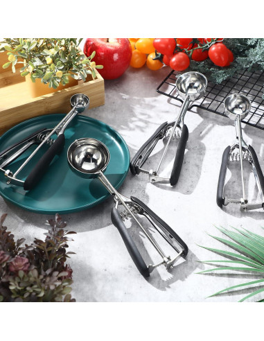 Juego de 4 cucharas para galletas Yinder - Acero inoxidable