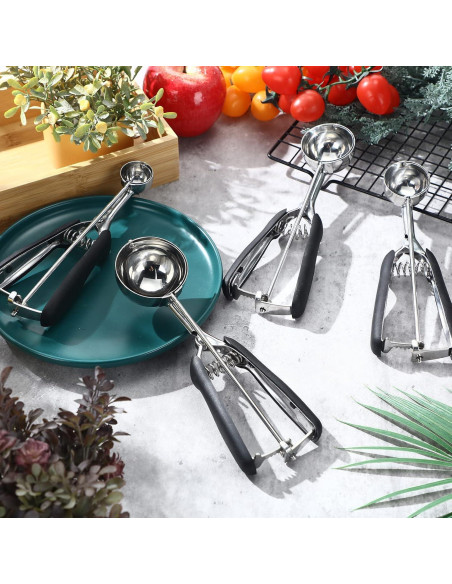 Juego de 4 cucharas para galletas Yinder - Acero inoxidable