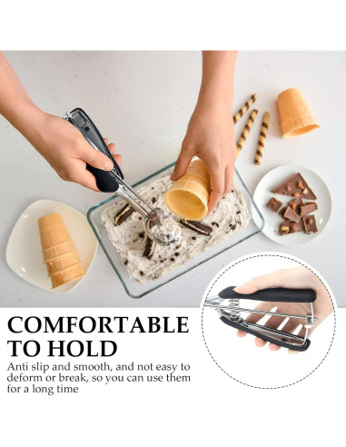 Juego de 4 cucharas para galletas Yinder - Acero inoxidable