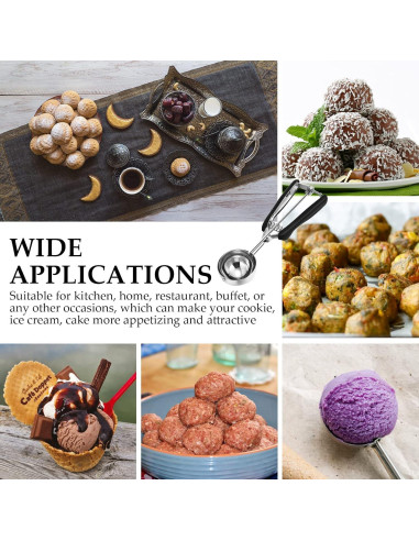 Juego de 4 cucharas para galletas Yinder - Acero inoxidable