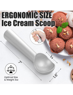 Cucharón de Helado CUNSENR de Aluminio Antiadherente 17.8cm 2