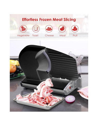 Cortadora de Carne Eléctrica TOOGOOD 8.7" Acero Inoxidable