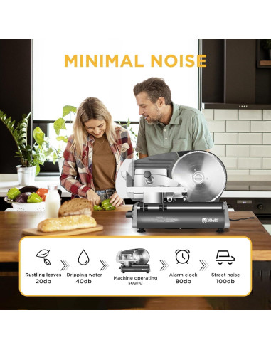 Cortadora de Carne Eléctrica TOOGOOD 8.7" Acero Inoxidable