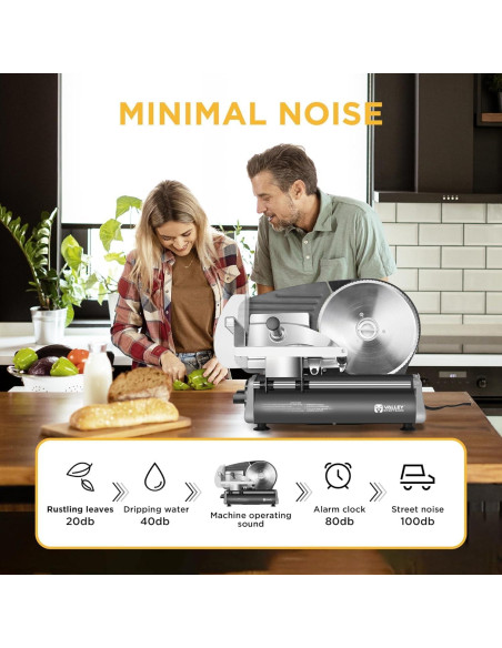 Cortadora de Carne Eléctrica TOOGOOD 8.7" Acero Inoxidable