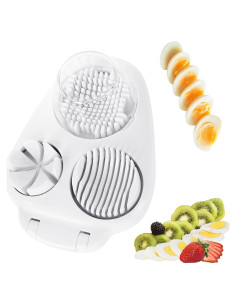 Cortador de Huevos y Frutas Genérico 3 en 1 Acero Inoxidable