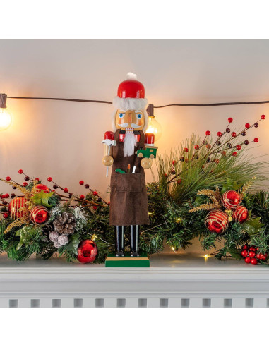 Cascanueces de Madera Ornativity 38.1 cm Decoración Navideña