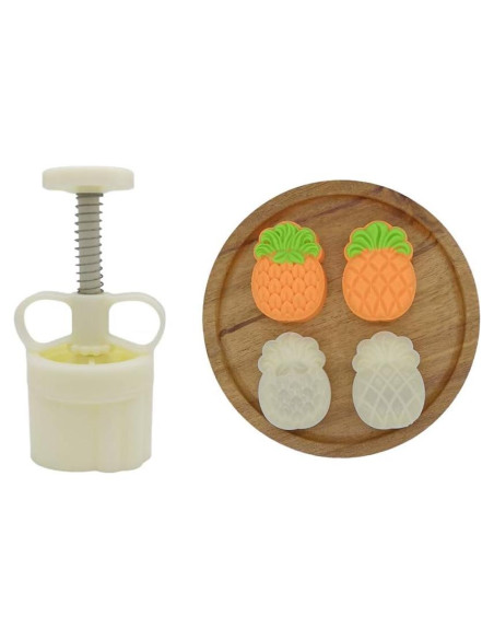 Juego de Molde de Pastel de Luna Ylskmu con 2 Sellos de Piña 50g