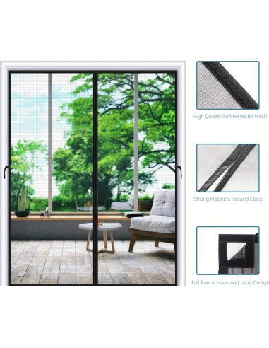 Puerta de Pantalla Magnética Chusstang 70x95 cm Resistente