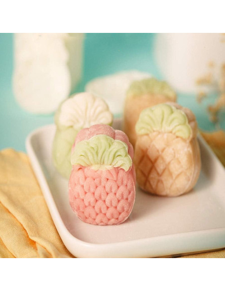 Juego de Molde de Pastel de Luna Ylskmu con 2 Sellos de Piña 50g