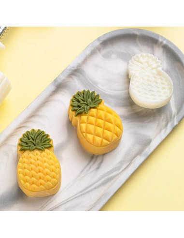 Juego de Molde de Pastel de Luna Ylskmu con 2 Sellos de Piña 50g