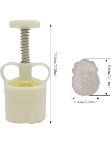 Juego de Molde de Pastel de Luna Ylskmu con 2 Sellos de Piña 50g