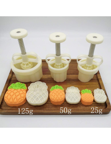 Juego de Molde de Pastel de Luna Ylskmu con 2 Sellos de Piña 50g