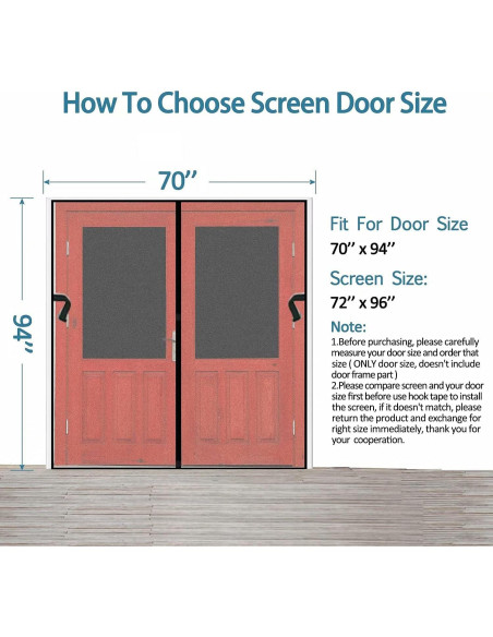 Puerta de Pantalla Magnética Chusstang 70x95 cm Resistente