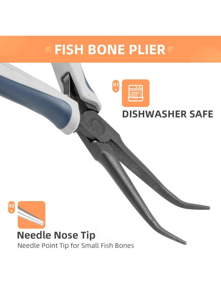 Pinzas para Espinas de Pescado HHZZMIAO 15.24cm Acero Inoxidable