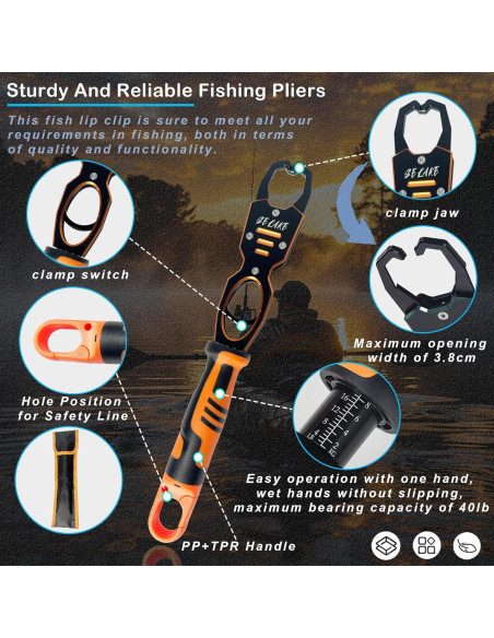 Kit de herramientas de pesca Selake 7 PCS - Pinzas, tijeras y más