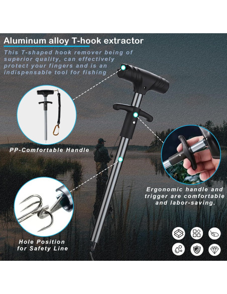 Kit de herramientas de pesca Selake 7 PCS - Pinzas, tijeras y más