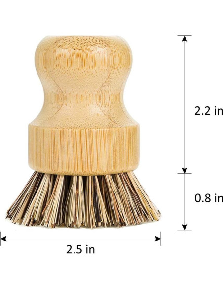 Cepillo de Platos GREENTH PRO - 2 Paquetes de Bambú Natural