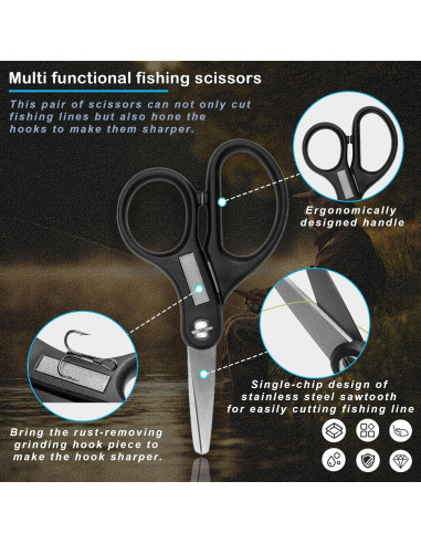 Kit de herramientas de pesca Selake 7 PCS - Pinzas, tijeras y más