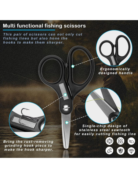 Kit de herramientas de pesca Selake 7 PCS - Pinzas, tijeras y más