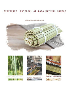 Estera de Sushi de Bambú HUANGYIFU 24x24 cm Natural 2