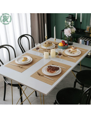 Juego de 8 Manteles de Bambú Antideslizantes ANDSTAR 45x30cm