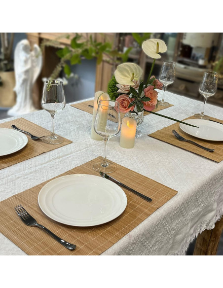 Juego de 8 Manteles de Bambú Antideslizantes ANDSTAR 45x30cm