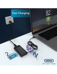 Cargador USB C 65W GVKRLXZ para HP Envy 17T y ProBook 450 2