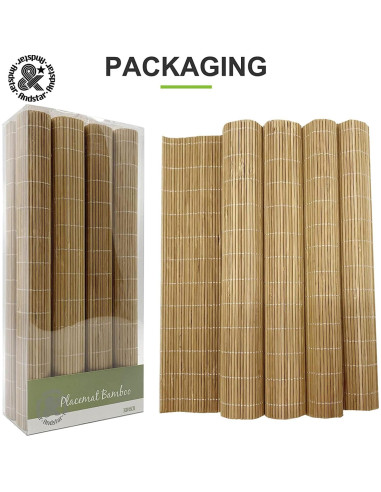 Juego de 8 Manteles de Bambú Antideslizantes ANDSTAR 45x30cm